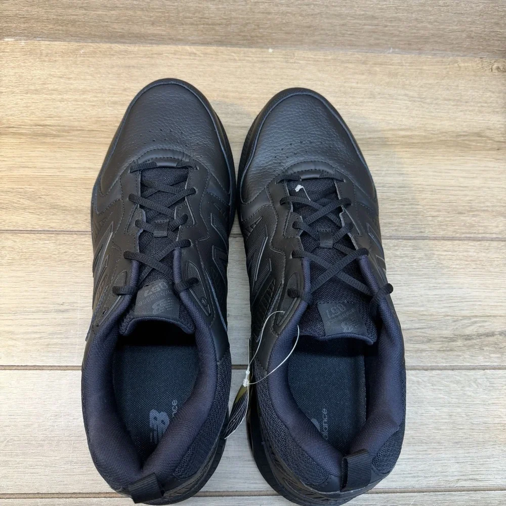 New Balance 857v3 Slip Resistant Shoes Men Size 18 Black Leather Work Sneaker